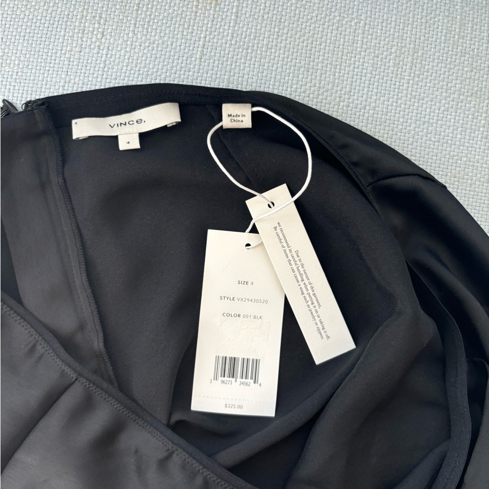 Brand new with tags VINCE silk black slip skirt